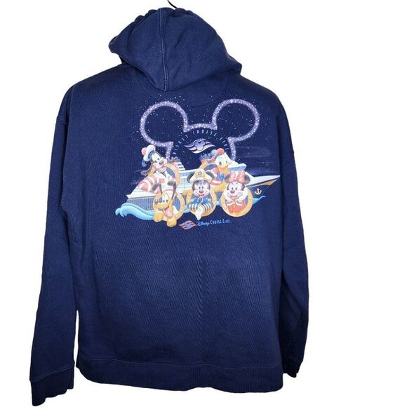 Disney Cruise Line Hoodie Mickey Minnie Goofy Pluto Donald Duck Womens Size XL B - Picture 1 of 10